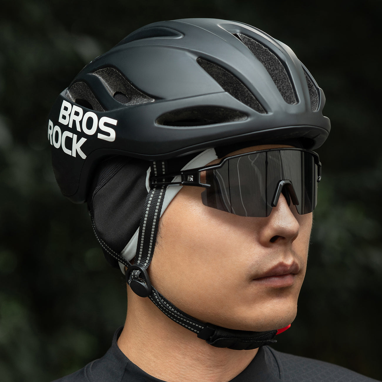 Rockbros M016 žieminė vėlyvai atspaari dviračio kepurė, dydis 54-61 cm - juoda -- Cycling Caps & Headwear
