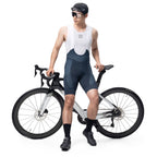 Rockbros YDDK009 Vyriški dviračio šortai su petnešomis ir pagalve, dydis M - tamsiai mėlyna -- Cycling Shorts & Bib Shorts