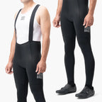 Rockbros 200021 ilgos dviračio kelnės su petnešomis ir pamušalu, dydis L - juoda -- Cycling Shorts & Bib Shorts