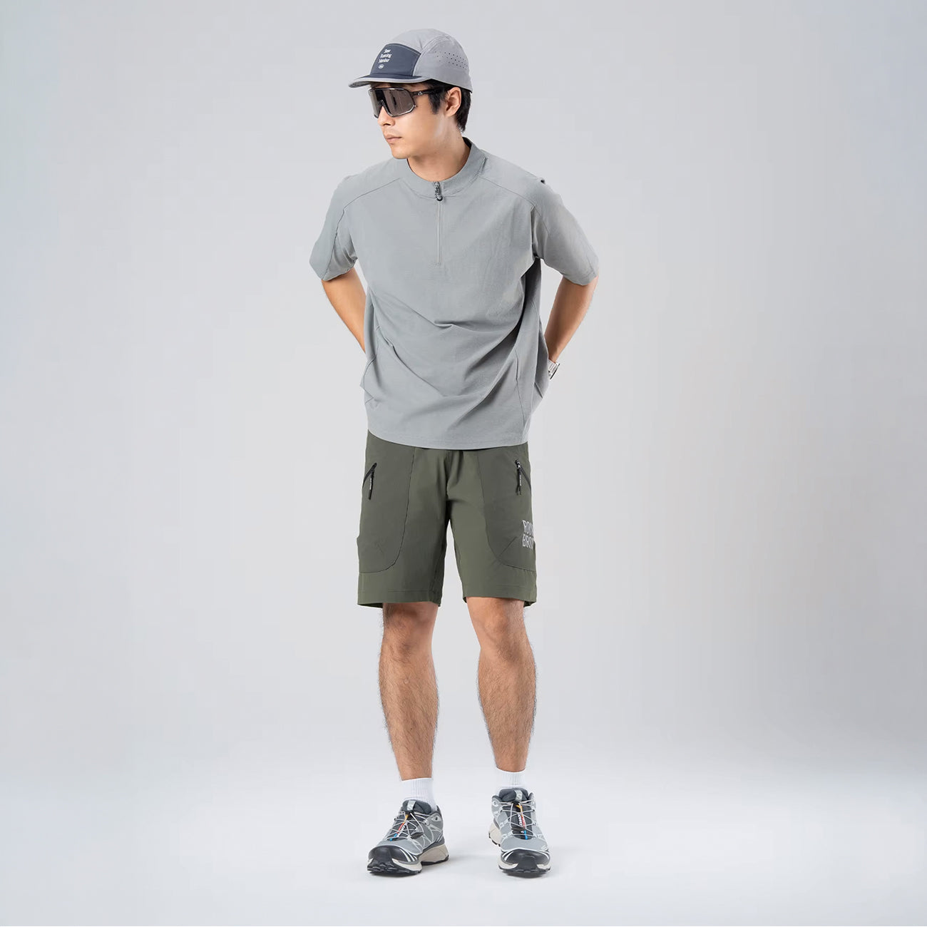 Rockbros YDDK015 šortai su diržu dydis M - žali -- Cycling Shorts & Bib Shorts