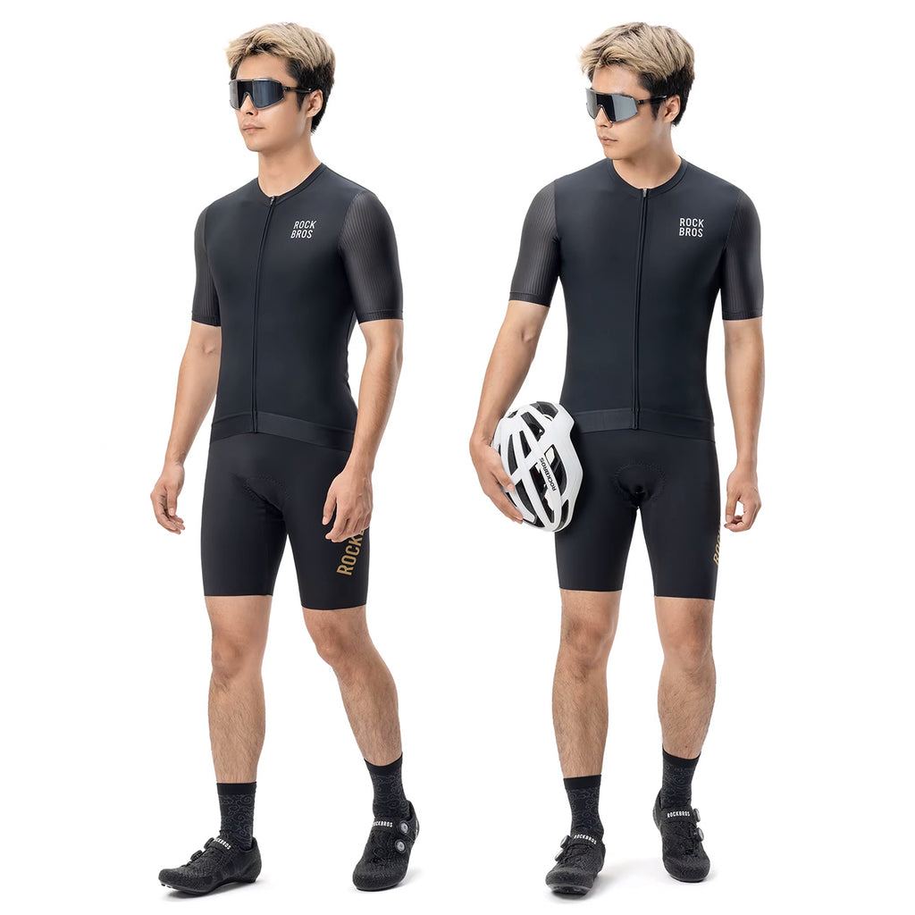 Rockbros 15200025 trumparankis dviračio sportinis marškinėlis, XS dydis - juodi -- Cycling Jerseys