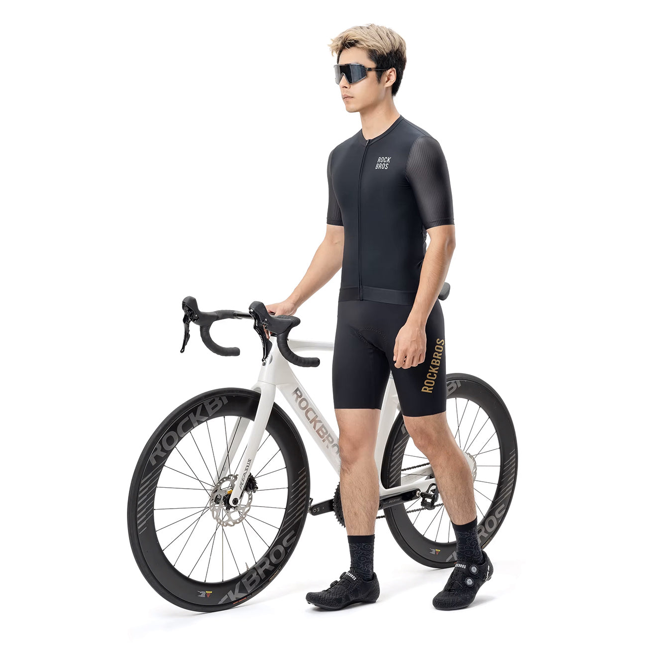 Rockbros 15200025 trumparankis dviračio sportinis marškinėlis, S dydis - juodi -- Cycling Jerseys