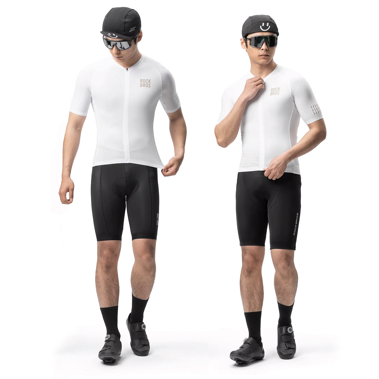 Rockbros YDDX011 Diamond trumpų rankovių dviratininko marškinėliai, dydis XS - balta -- Cycling Jerseys
