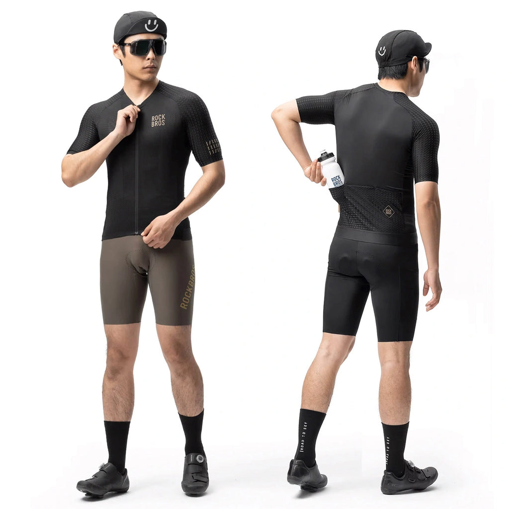 Rockbros YDDX011 Diamond trumpomis rankovėmis dviračio marškiniai Dydis XXS - Juodi -- Cycling Jerseys
