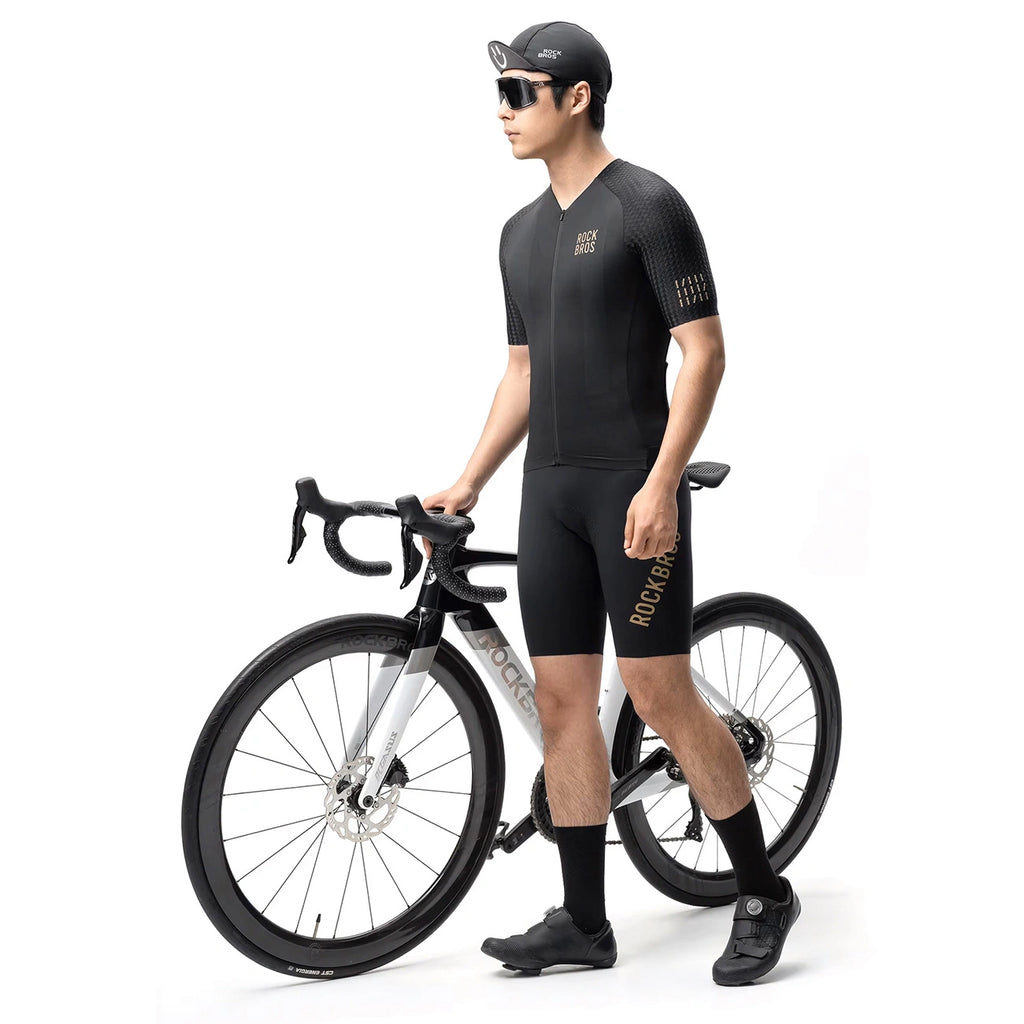Rockbros YDDX011 Diamond trumpomis rankovėmis dviračio marškiniai Dydis XXS - Juodi -- Cycling Jerseys