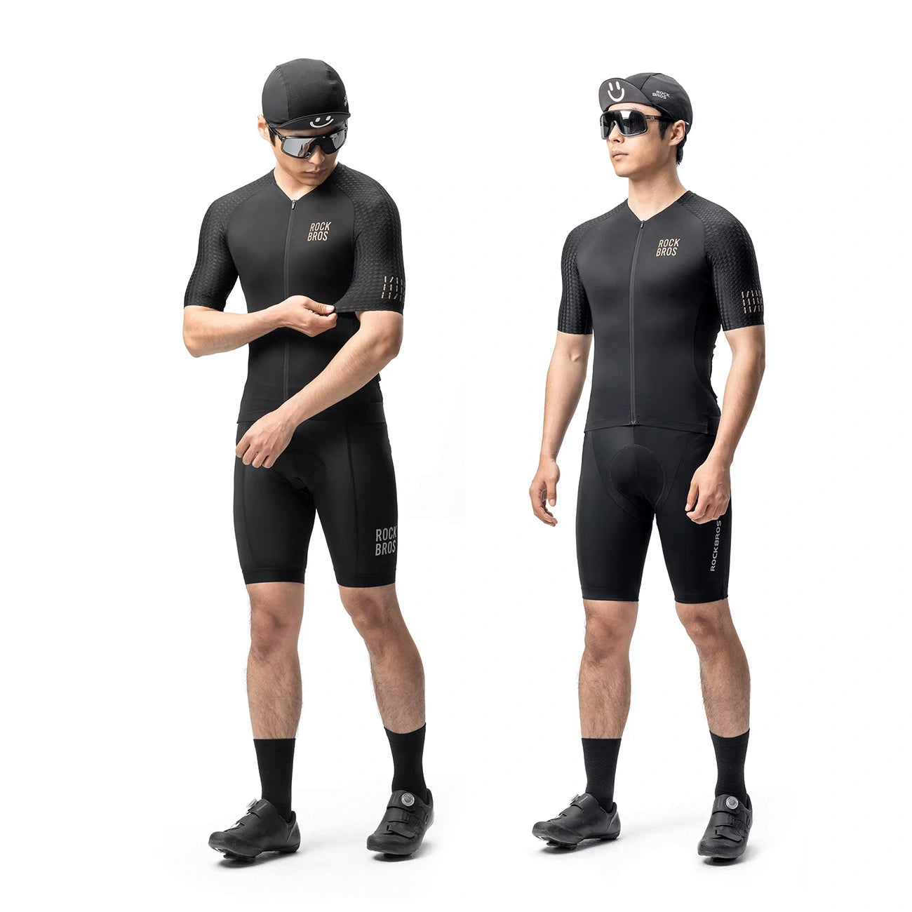 Rockbros YDDX011 Diamond trumpomis rankovėmis dviračio marškiniai Dydis XXS - Juodi -- Cycling Jerseys