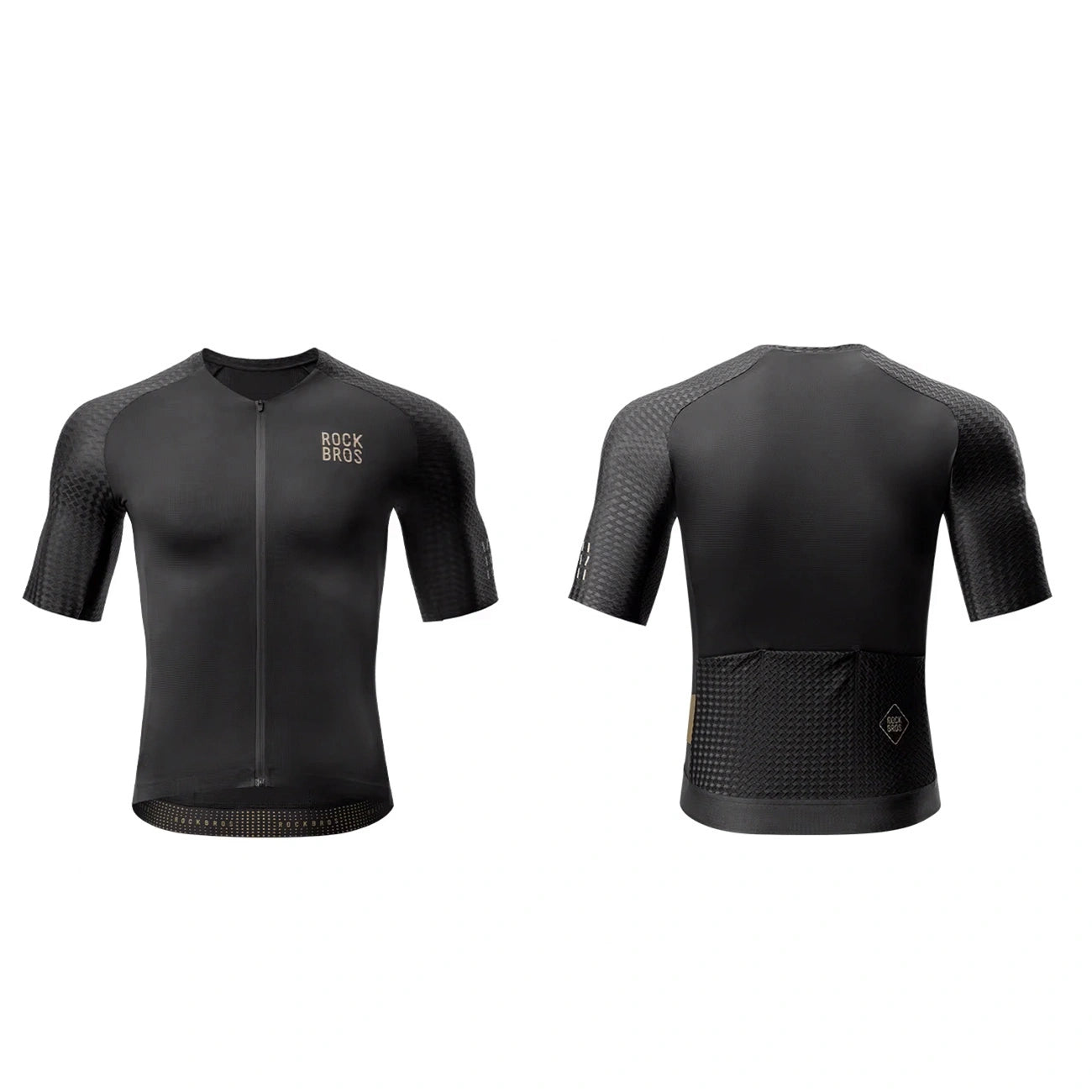 Rockbros YDDX011 Diamond trumpomis rankovėmis dviračio marškiniai Dydis XXS - Juodi -- Cycling Jerseys