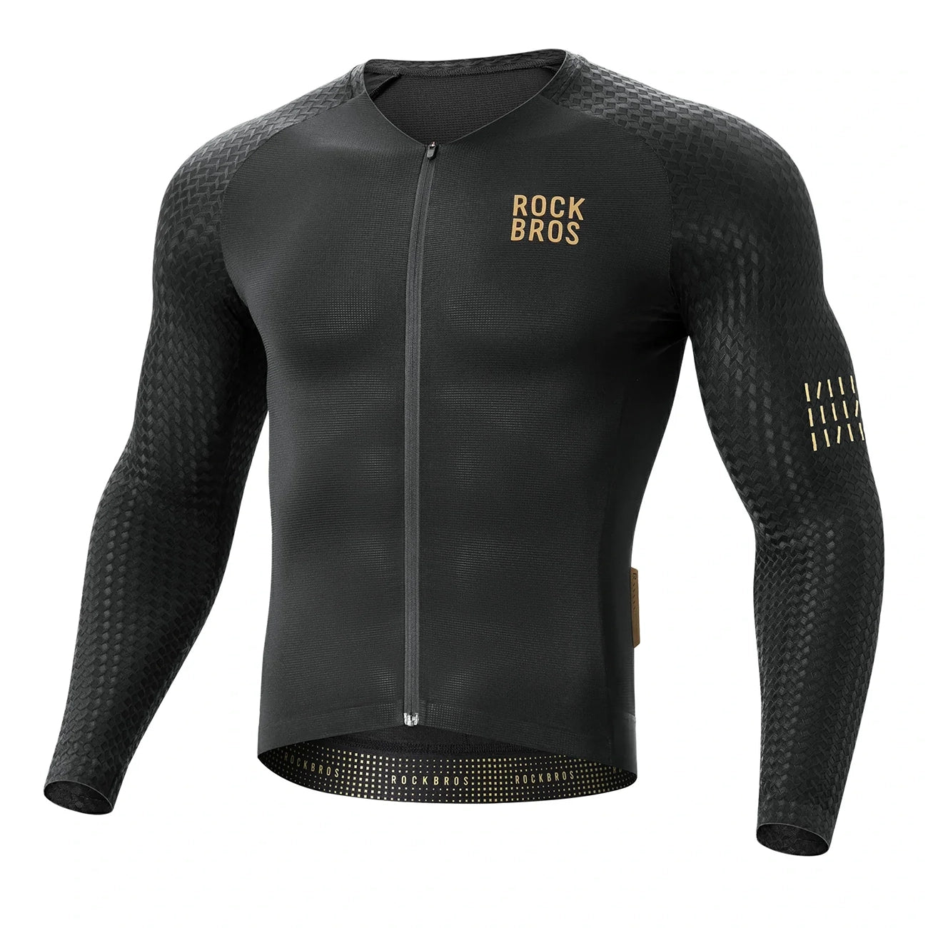 Rockbros YDCX008 Diamond ilgų rankovių dvirašio marškinėliai, dydis L - juoda -- Cycling Jerseys