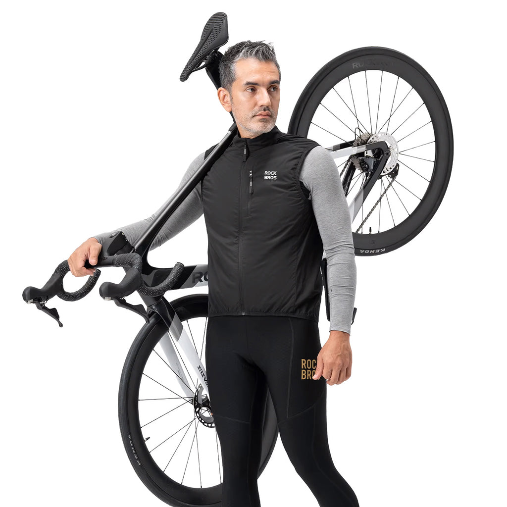 Rockbros MJ012 šilta liemenė, dydis XL - juoda -- Cycling Jackets & Vests