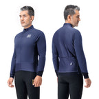 Rockbros YDWT014 Žieminė vilnos dvigubų sluoksnių dviratinė striukė, dydis XXL - mėlyna -- Cycling Jackets & Vests