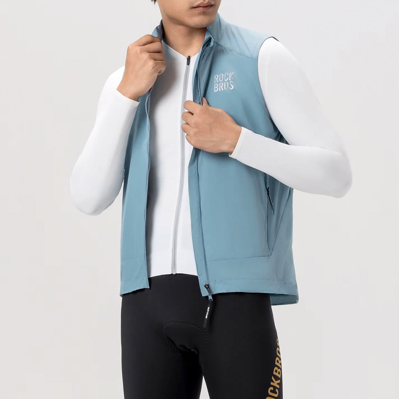 Rockbros YDMJ003 Atspari vėliavams liemenė pavasaris/ruduo dydis L - Mėlyna -- Cycling Jackets & Vests