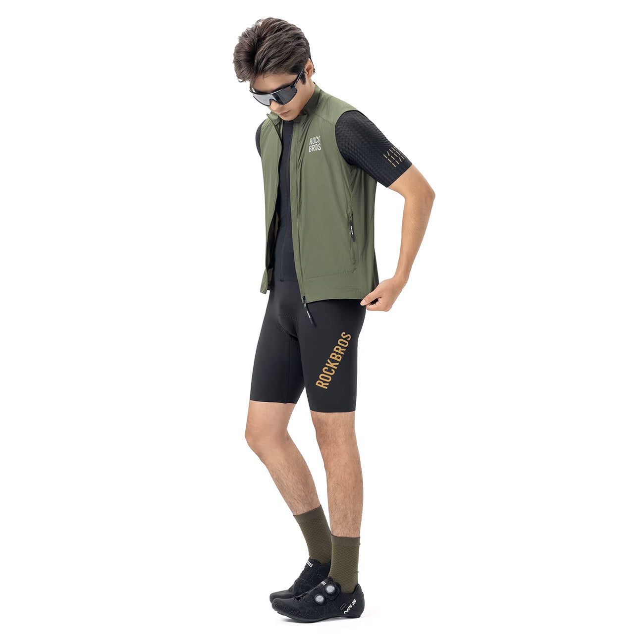 Rockbros YDMJ003 Atspari vėliavams liemenė pavasaris/ruduo dydis S - Žalia -- Cycling Jackets & Vests