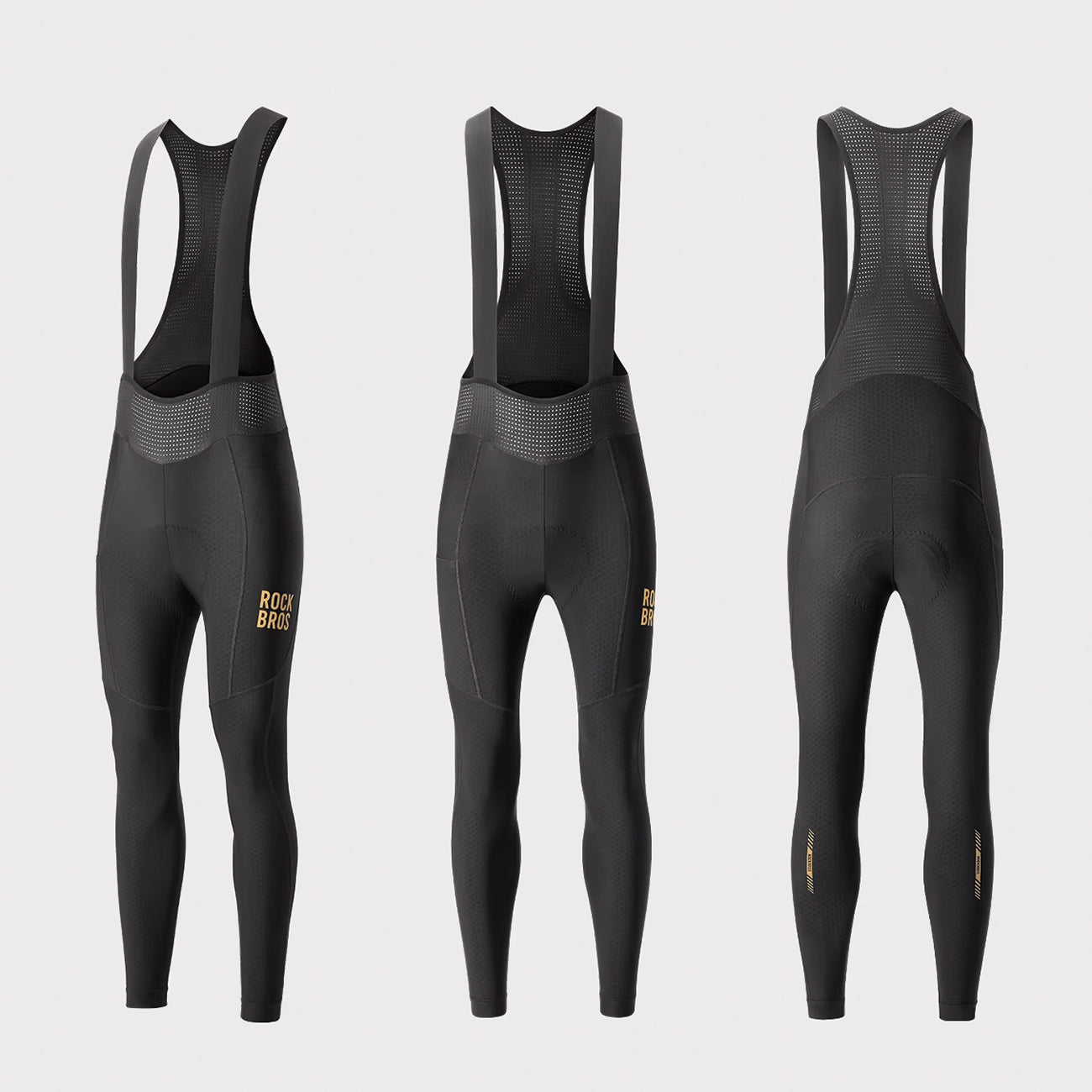 Rockbros YDCK012-1 ilgos fliso liemeniuotės stuomos su supiaustymu, dydis S - juoda -- Cycling Tights & Bib Tights