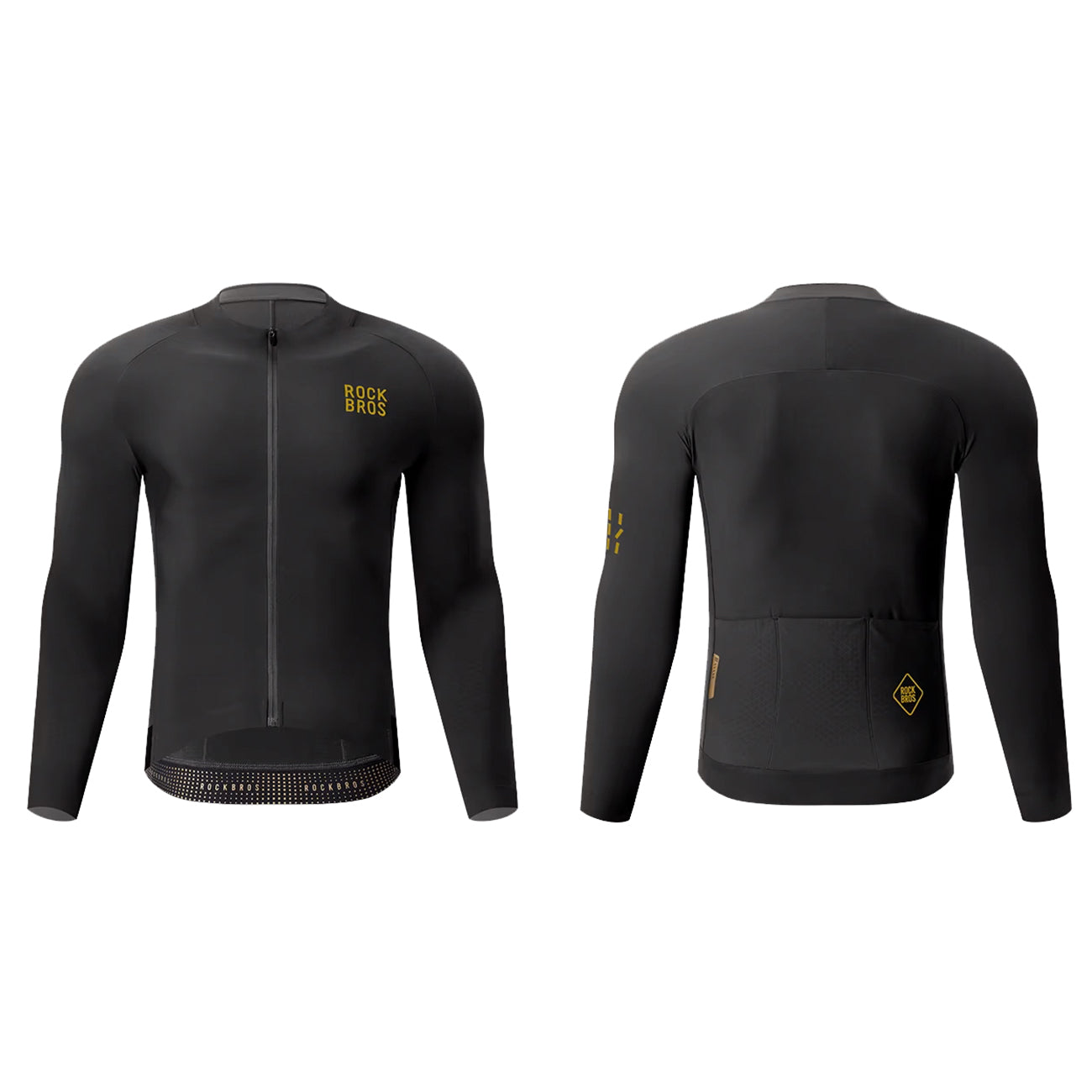 Rockbros YDWT020 Diamond Dviračio apranga pavasariui/rudenį/žiemai, XS dydis - juoda -- Cycling Jerseys