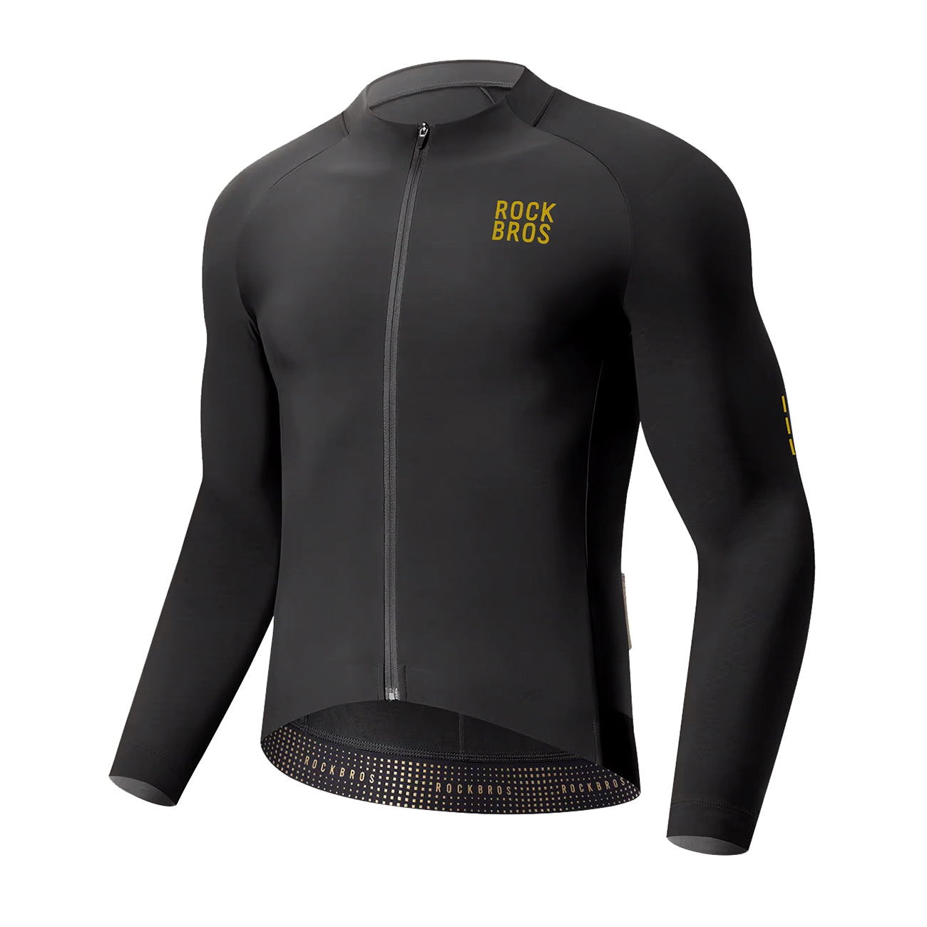 Rockbros YDWT020 Diamond dviračio marškinėliai pavasaris/ruduo/žiema dydis S - juoda -- Cycling Jerseys