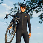 Rockbros YDWT020 Diamond dviračio marškinėliai pavasaris/ruduo/žiema dydis S - juoda -- Cycling Jerseys