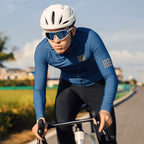 Rockbros YDWT020 Diamond dviračio marškinėliai pavasaris/rudenė/žiema dydis L - mėlyni -- Cycling Jerseys
