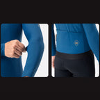 Rockbros YDWT020 Diamond dviračio marškinėliai pavasaris/rudenė/žiema dydis XXL - mėlyni -- Cycling Jerseys