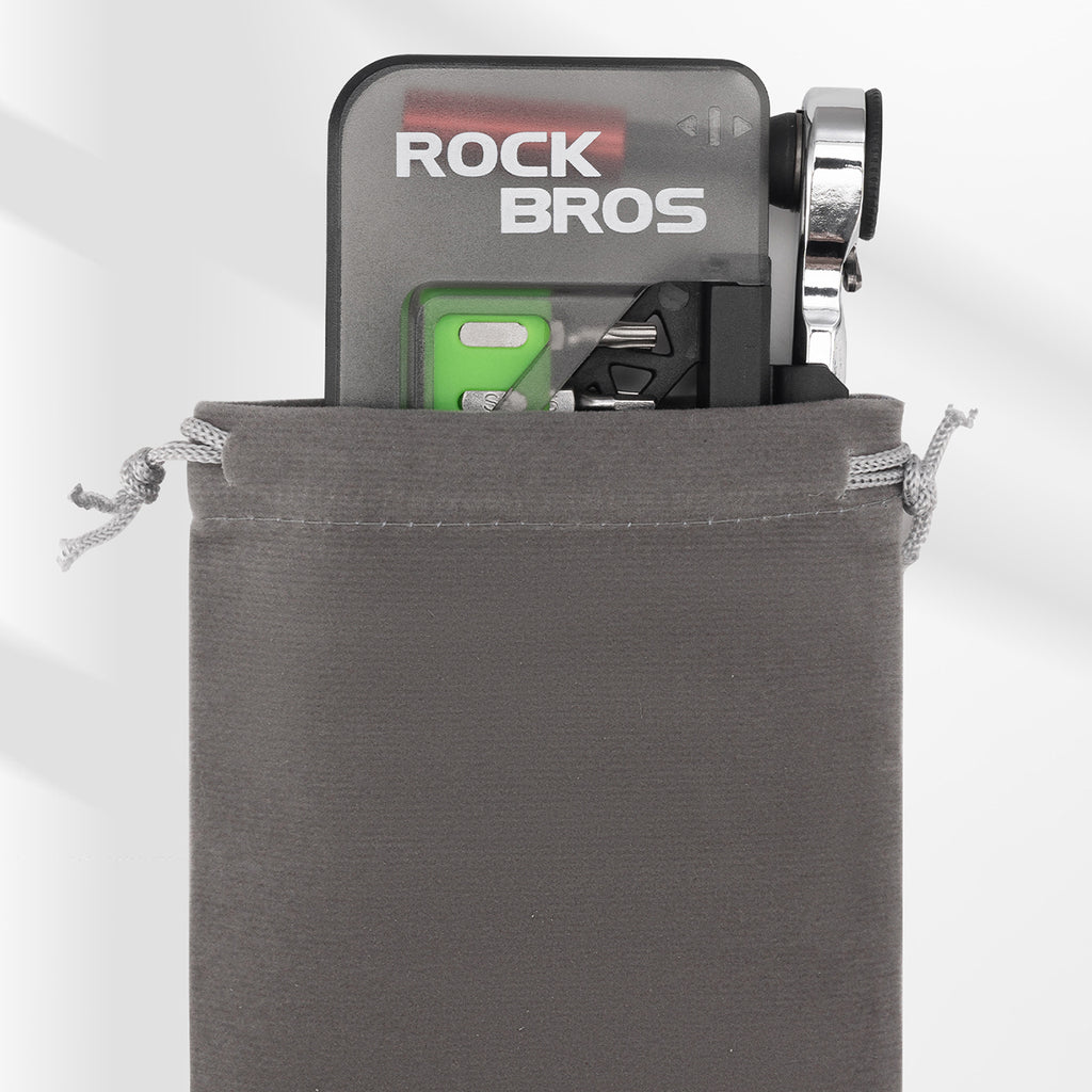 Rockbros Dviračio Įrankių Komplektas su Mini Ratuku ir Bitais - Skaidri Žalia -- Bicycle Multi-Tools