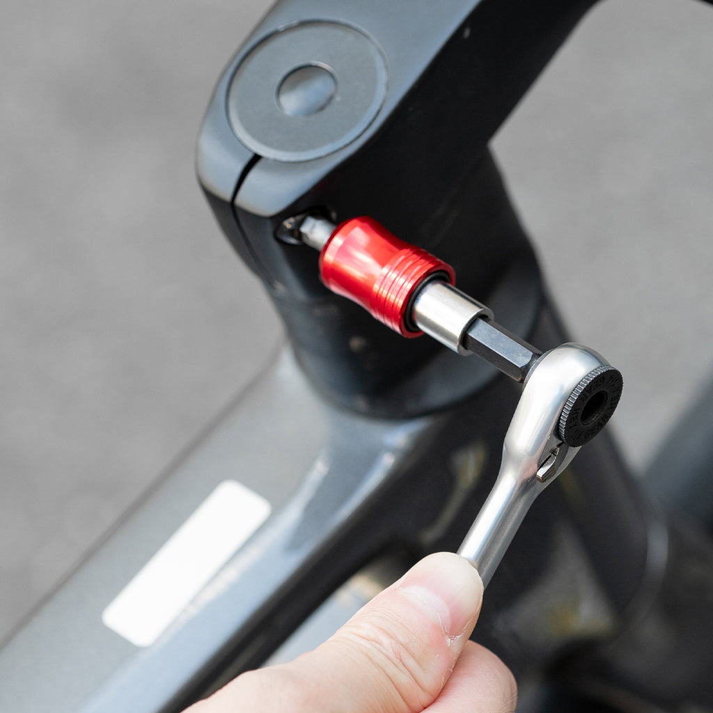 Rockbros Multitool dviračio įrankių komplektas su ratinčiu raktu ir padangų iškėlikliais - juodas -- Bicycle Multi-Tools
