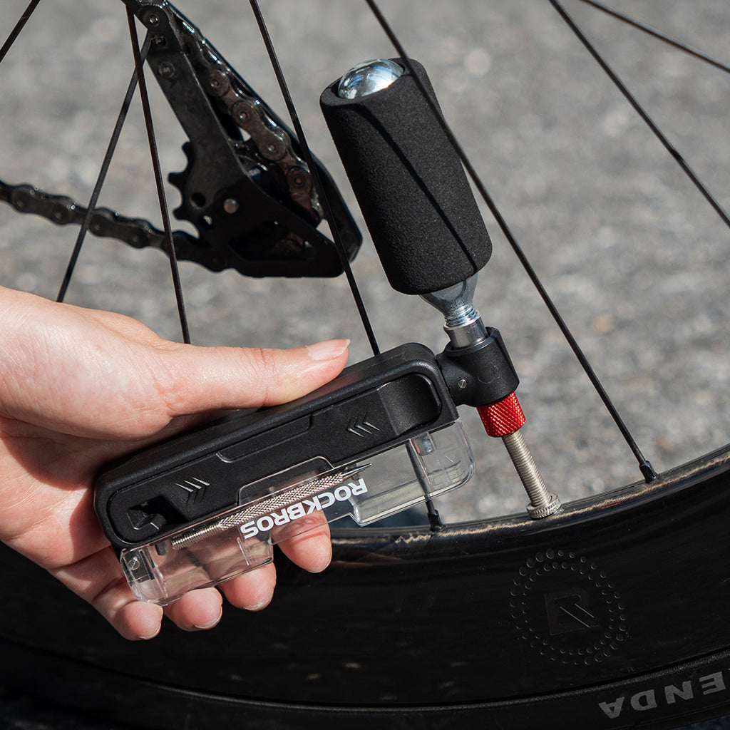 Rockbros dviračio multitool rinkinys su CO2 pompa ir ratuoklinių raktų - Juodas -- Bicycle Pumps