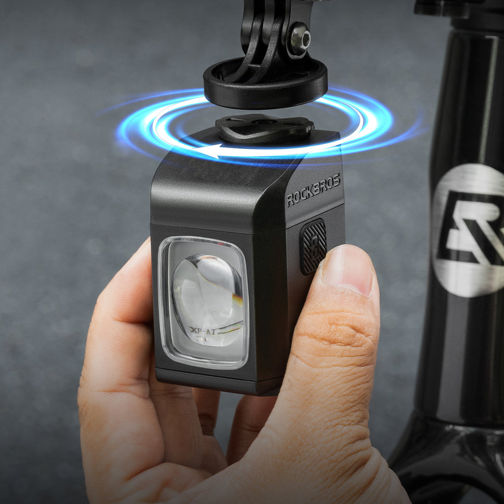 Rockbros M8 1600lm priekinė dviračio lempa su nuotoliniu valdymu 10m, įkraunamoji 4000 mAh - juoda -- Bicycle Lights