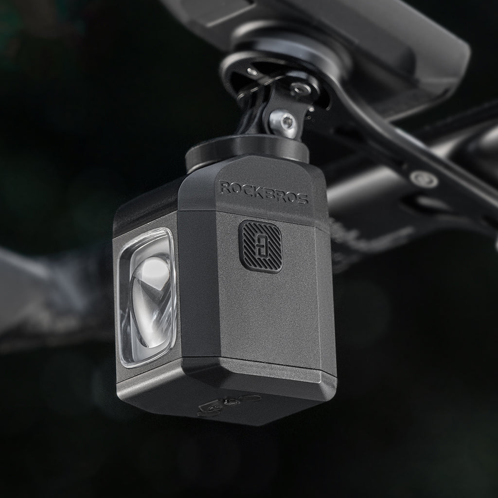 Rockbros M8 1600lm priekinė dviračio lempa su nuotoliniu valdymu 10m, įkraunamoji 4000 mAh - juoda -- Bicycle Lights