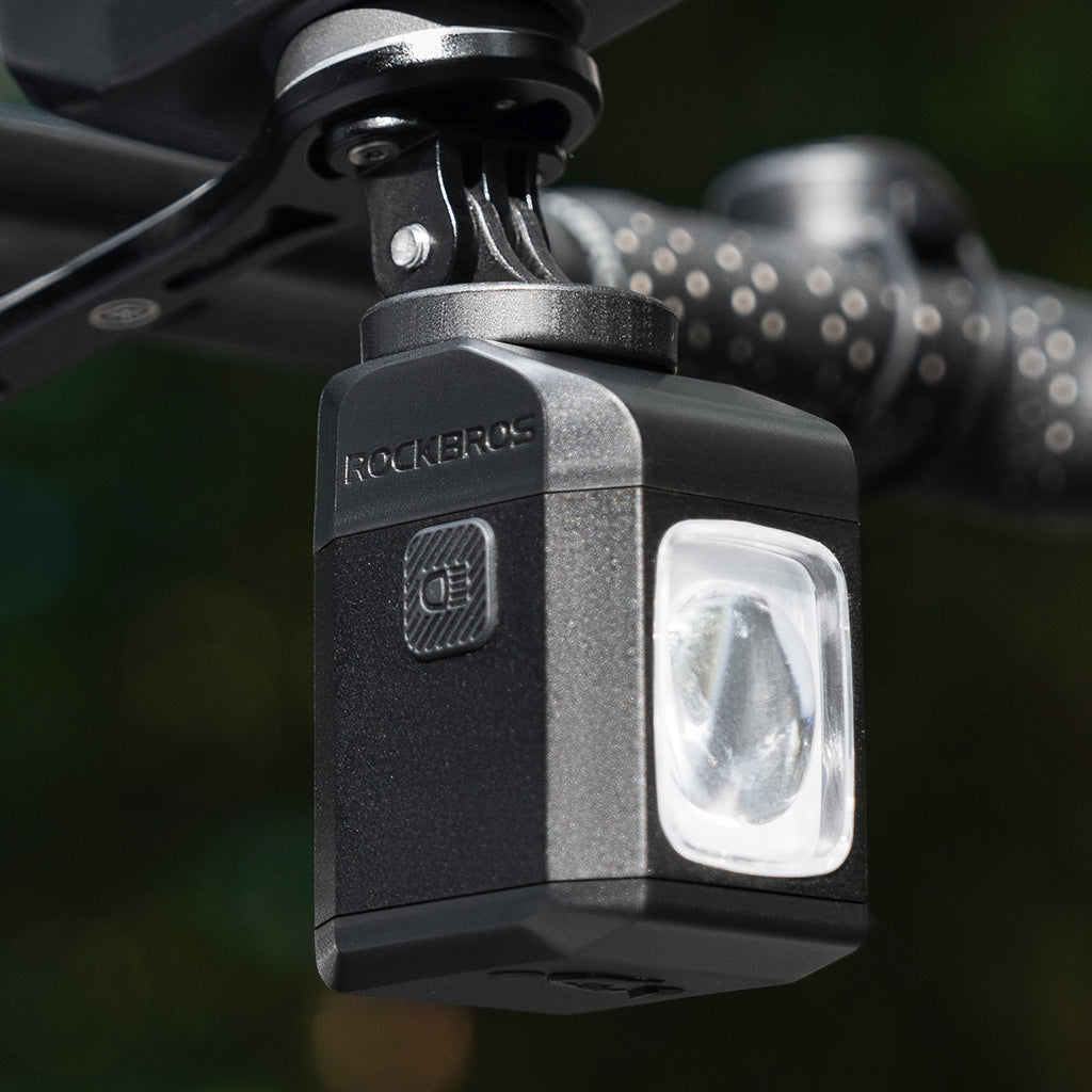 Rockbros M8 1600lm priekinė dviračio lempa su nuotoliniu valdymu 10m, įkraunamoji 4000 mAh - juoda -- Bicycle Lights