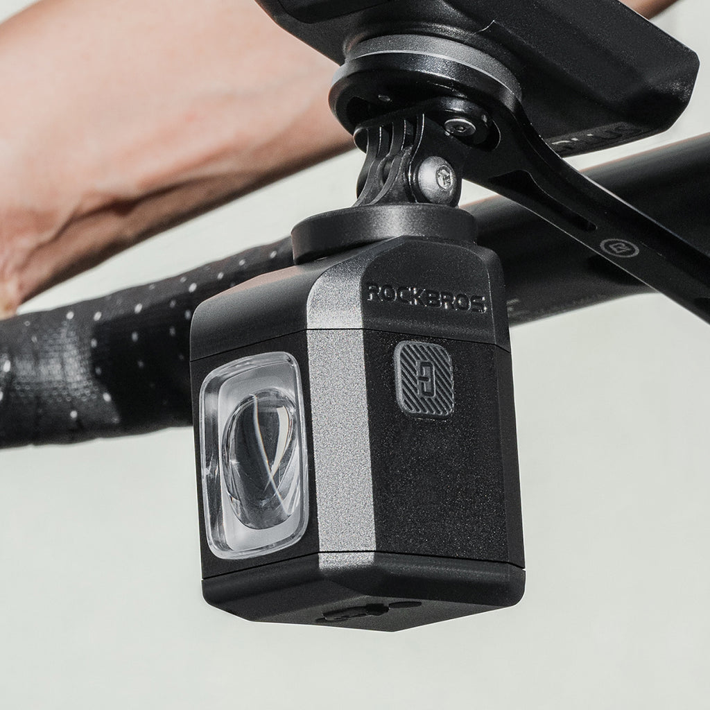 Rockbros M8 1600lm priekinė dviračio lempa su nuotoliniu valdymu 10m, įkraunamoji 4000 mAh - juoda -- Bicycle Lights