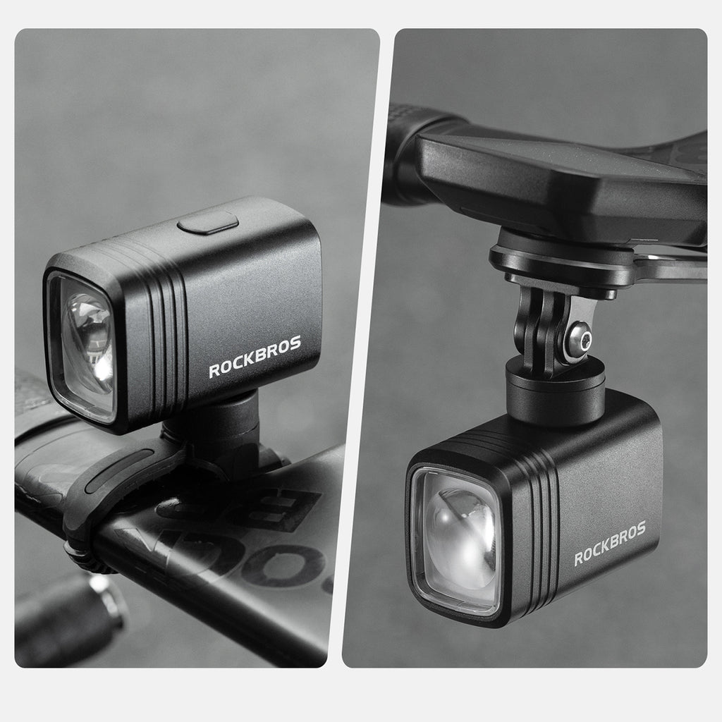 Rockbros M6 1000 lm priekinė dviračio lempa 2800 mAh akumuliatorius - juoda -- Bicycle Lights