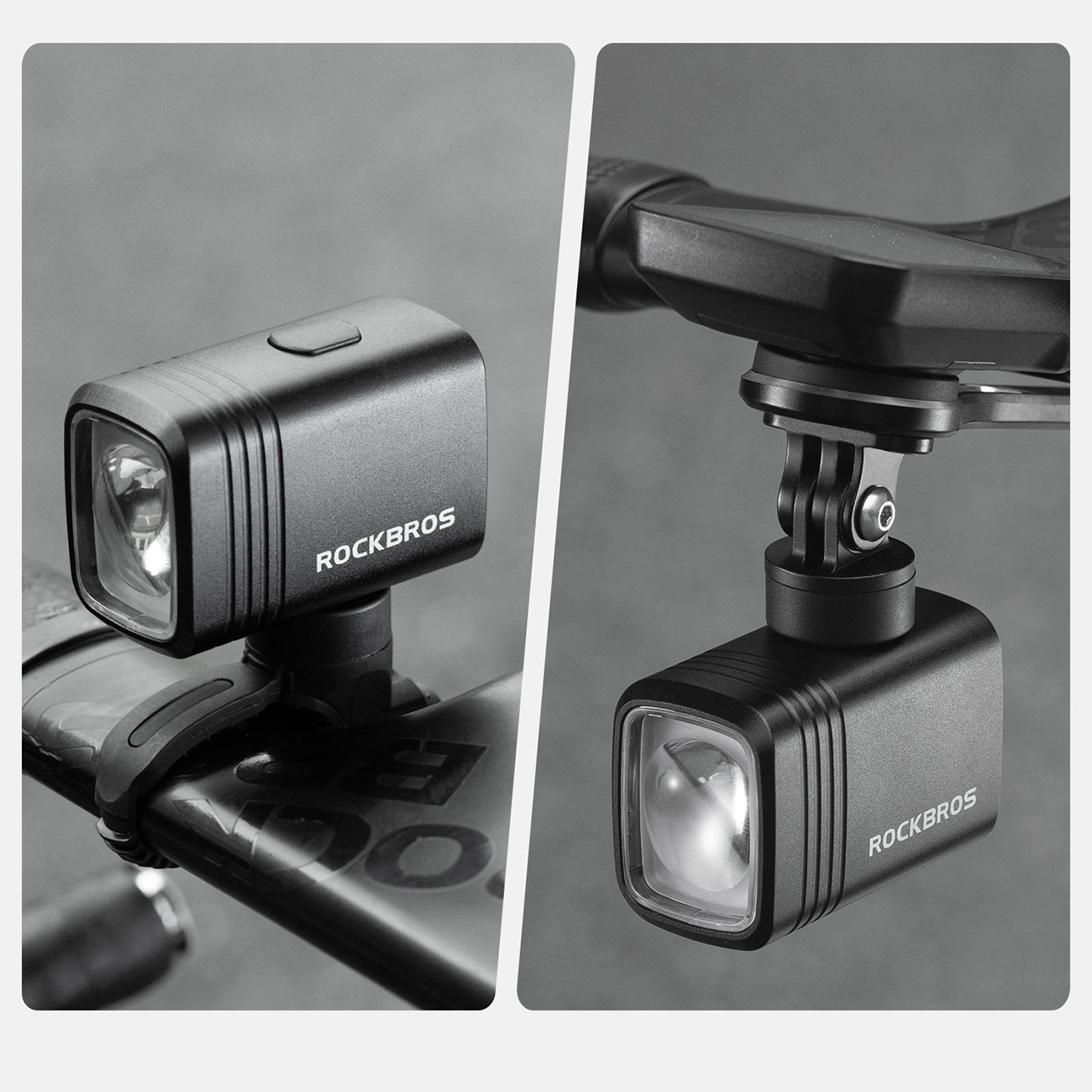 Rockbros M6 1000 lm priekinė dviračio lempa 2800 mAh akumuliatorius - juoda -- Bicycle Lights