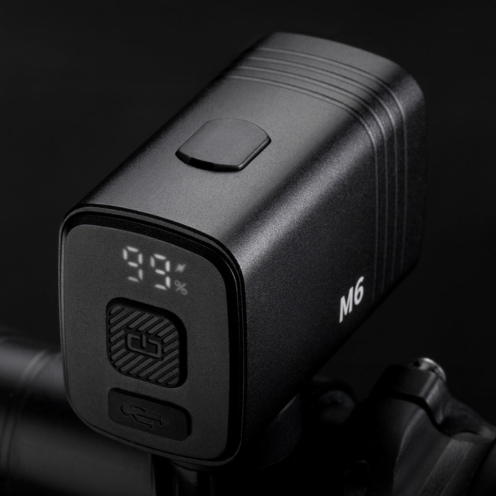 Rockbros M6 1000 lm priekinė dviračio lempa 2800 mAh akumuliatorius - juoda -- Bicycle Lights