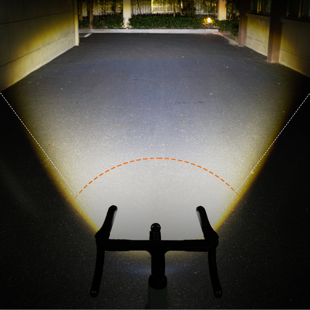 Rockbros M6 1000 lm priekinė dviračio lempa 2800 mAh akumuliatorius - juoda -- Bicycle Lights