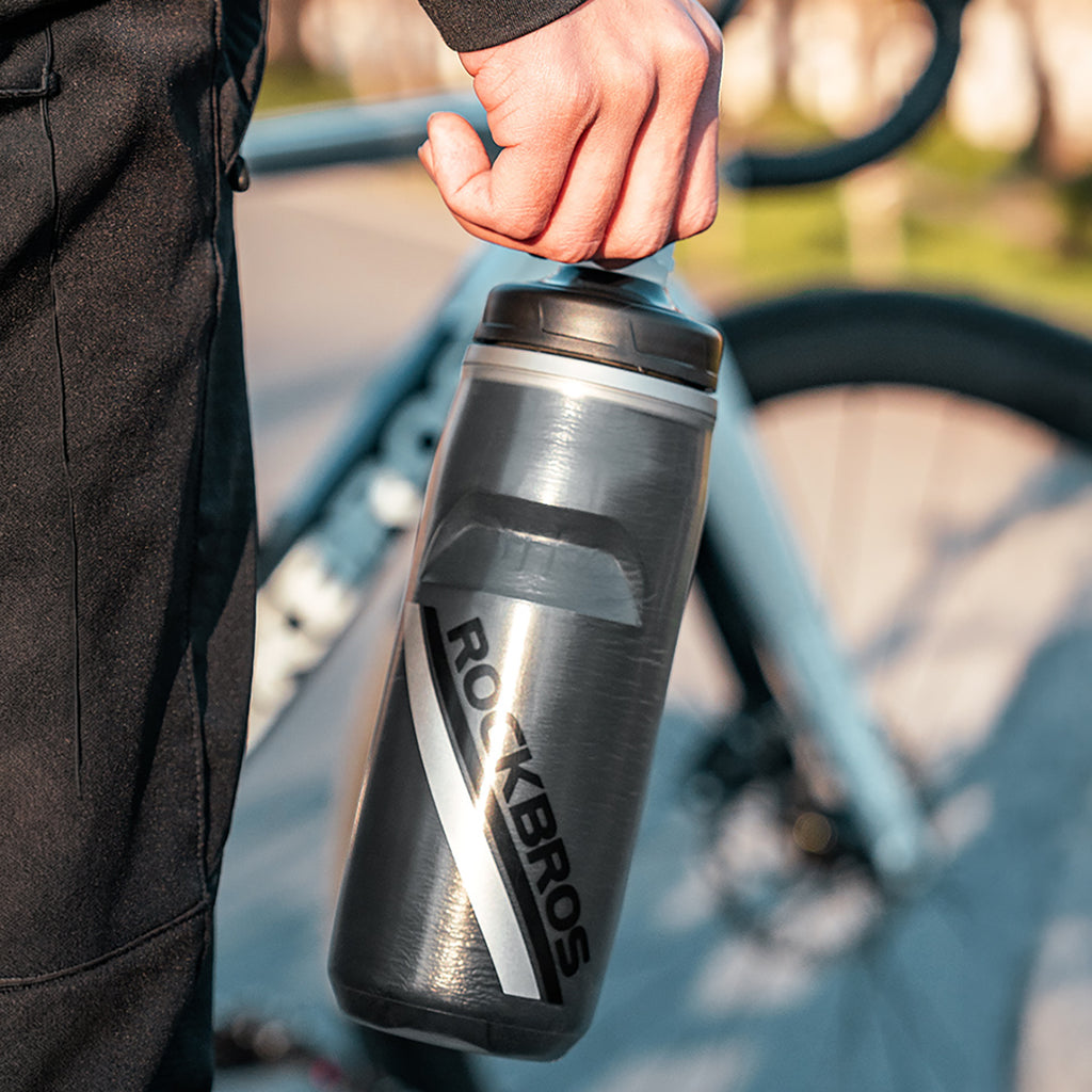 Rockbros Šiluminė Dviračio Butelis 620 ml BPA Laisva - Juodas Gradientas -- Cycling Accessories