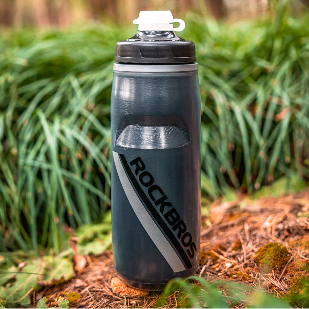 Rockbros Šiluminė Dviračio Butelis 620 ml BPA Laisva - Juodas Gradientas -- Cycling Accessories