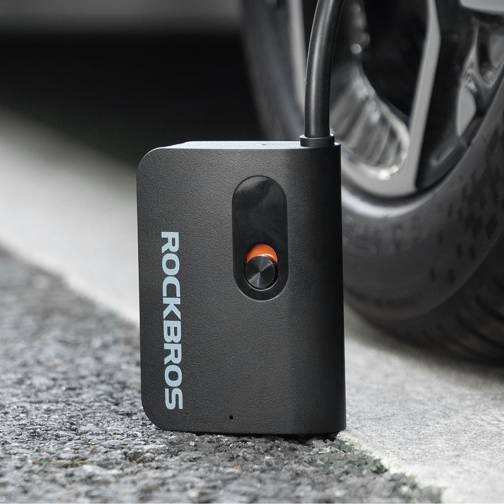 Rockbros L1 Mini 70 PSI bevielė pompa su 200 mm žarna, Schrader - Juoda -- Bicycle Pumps