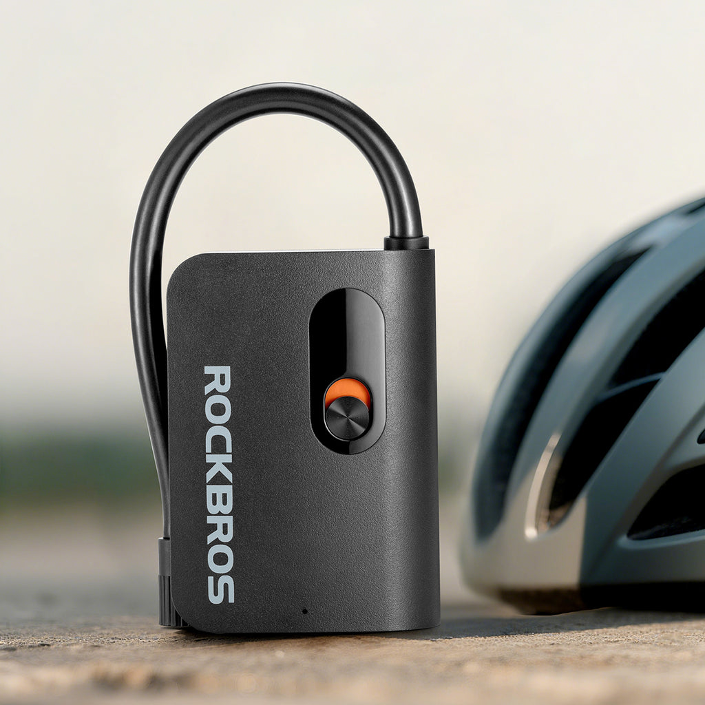Rockbros L1 Mini 70 PSI bevielė pompa su 200 mm žarna, Schrader - Juoda -- Bicycle Pumps
