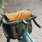 Rockbros W019 Vairo dviračio krepšelis 13,5-24L - Žalia-Oranžinė -- Bicycle Bags