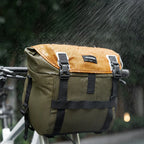 Rockbros W019 Vairo dviračio krepšelis 13,5-24L - Žalia-Oranžinė -- Bicycle Bags