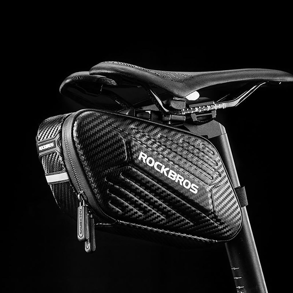 Rockbros B59 dviračio sėdynės krepšys 1.5L - Juodas -- Bicycle Bags