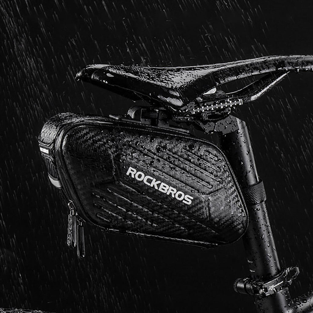 Rockbros B59 dviračio sėdynės krepšys 1.5L - Juodas -- Bicycle Bags