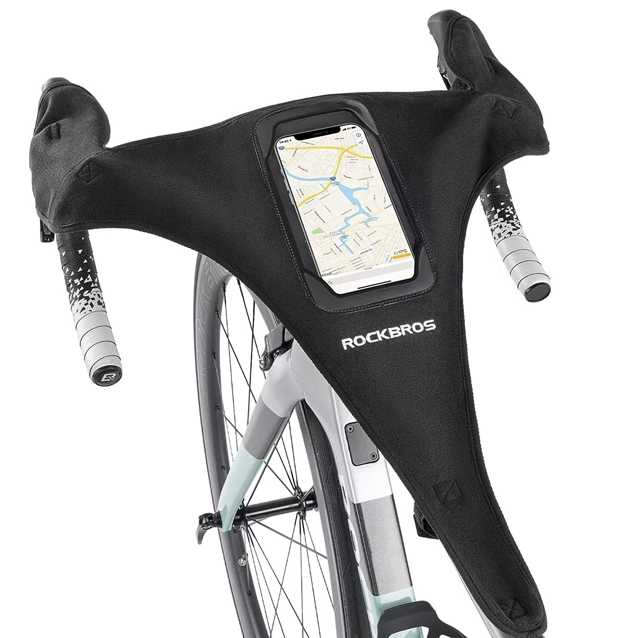 Rockbros D78 prakaitės dangtelis su kišene ir telefono langu - juodas -- Bicycle Covers