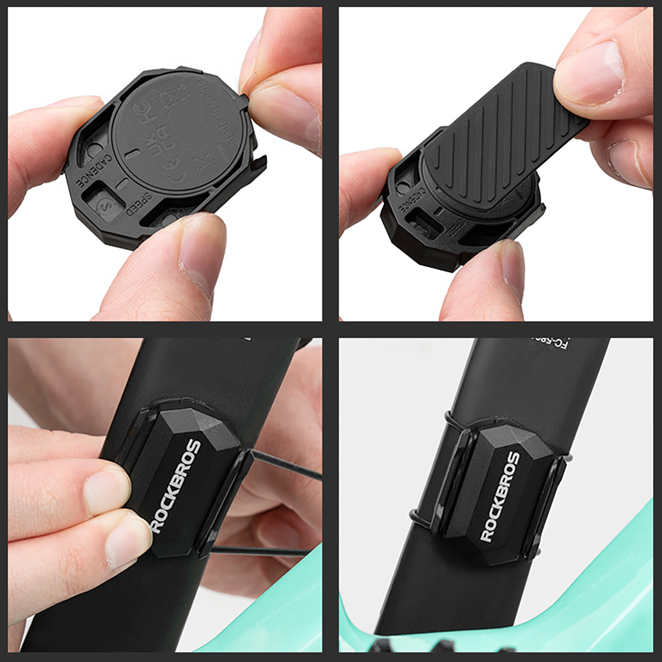 Rockbros C3 ANT+ / Bluetooth 2-in-1 greičio ar kadanso jutiklis - juodas -- Cycling Accessories