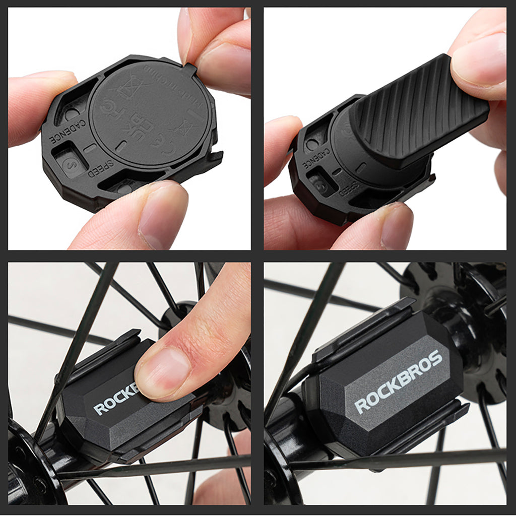 Rockbros C3 ANT+ / Bluetooth 2-in-1 greičio ar kadanso jutiklis - juodas -- Cycling Accessories