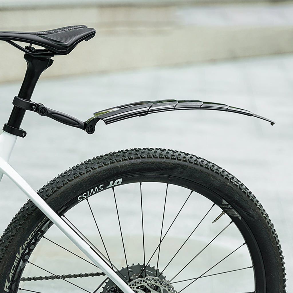 Rockbros FK-810 Sulankstomi teleskopiniai dviračio krašteliai - juoda -- Bicycle Fenders