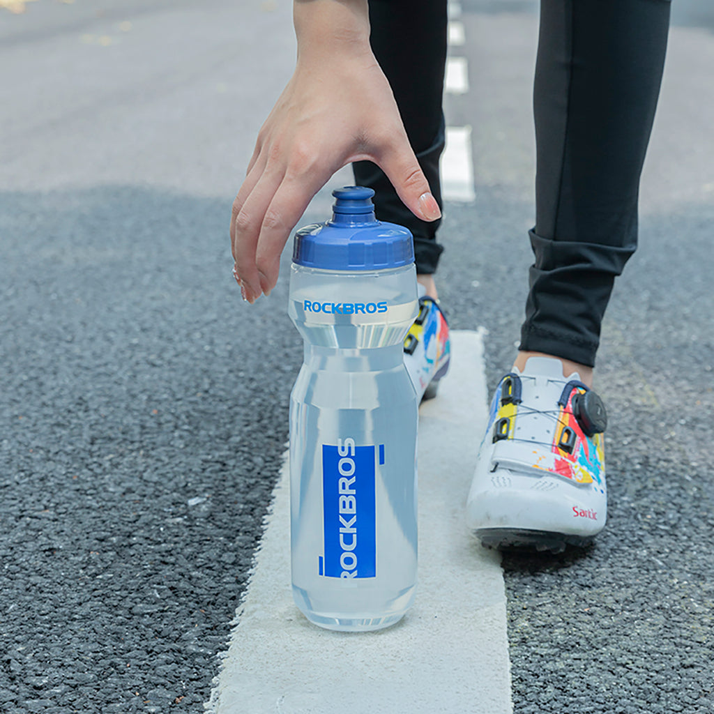 Rockbros 750 ml dviračio butelis - Skaidri su mėlynu čiaupu -- Cycling Accessories