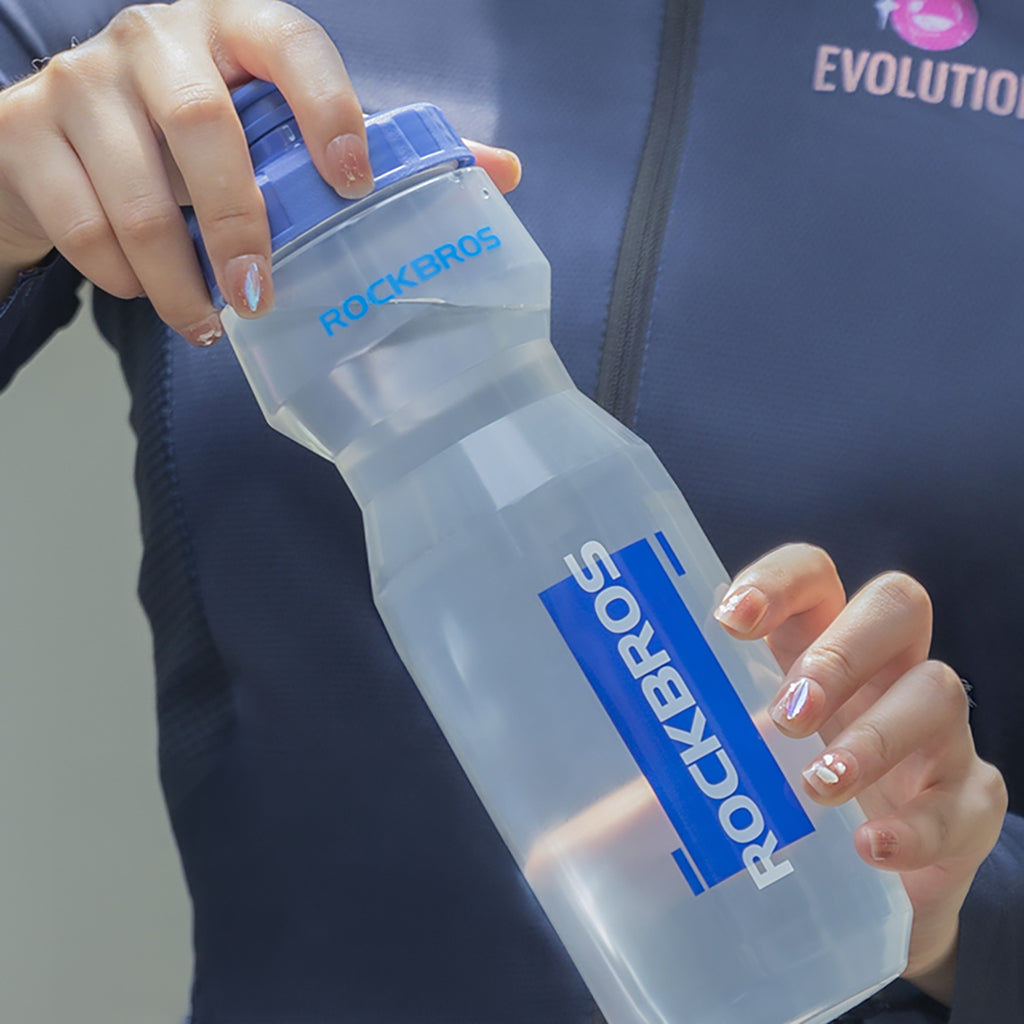 Rockbros 750 ml dviračio butelis - Skaidri su mėlynu čiaupu -- Cycling Accessories
