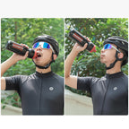 Rockbros 750 ml dviračio butelis - Skaidri juoda su raudona nusipylimo viršute -- Cycling Accessories