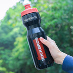 Rockbros 750 ml dviračio butelis - Skaidri juoda su raudona nusipylimo viršute -- Cycling Accessories