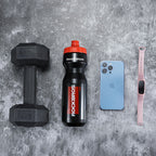 Rockbros 750 ml dviračio butelis - Skaidri juoda su raudona nusipylimo viršute -- Cycling Accessories